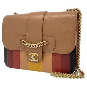 Chanel Python Shoulder Bag Black